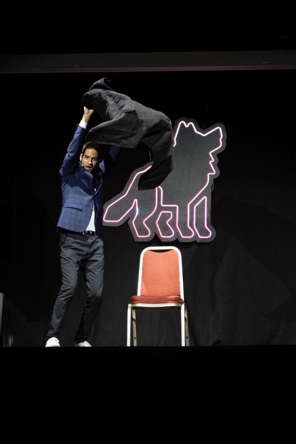 Chair being revealed on stage